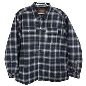 Rugged Elements‎ Mens Size XXL Flannel Shirt Jacket Puffer Lined Plaid Outerwear